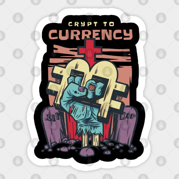 Crypt to Currency Sticker by Safdesignx